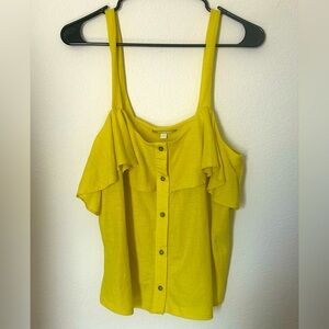 Gianni Bini Ruffle Button-Down Top size XL